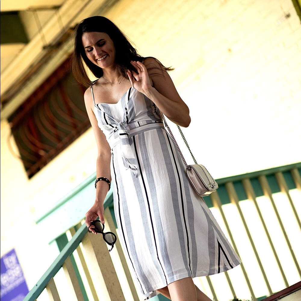 Striped midi dress from Nordstrom